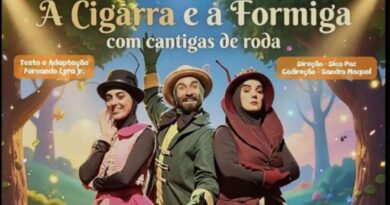 Teatro: A cigarra e a formiga com cantigas de roda entra em cartaz em Florianópolis Teatro: A cigarra e a formiga com cantigas de roda entra em cartaz em Florianópolis