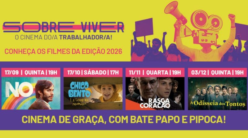Sinjusc retoma o Cinema do Trabalhador na capital 5ª temporada começa com exibições online